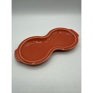 Fiesta Persimmon Undertray Double Relish Tray Homer Laughlin USA